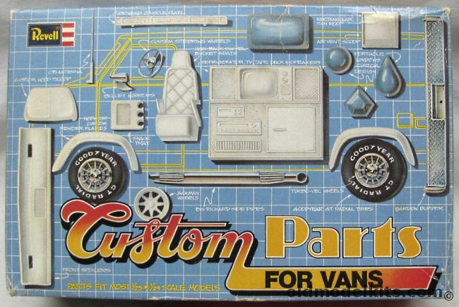 Revell 1/25 Custom Parts For Vans, H1260 plastic model kit